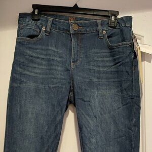 Kut From The Cloth Medium-Dark Wash Denim Jeans, size 8